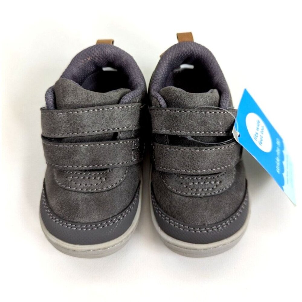 Stride Rite Wilbur BNWT Toddler Boys Shoes Size 4 Grey Machine Washable